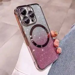 Glitter Plating Magnetic Ring Phone Case - Soft Protective Cover with Elegant Design - Xiaomi Mi 11T (Pink)