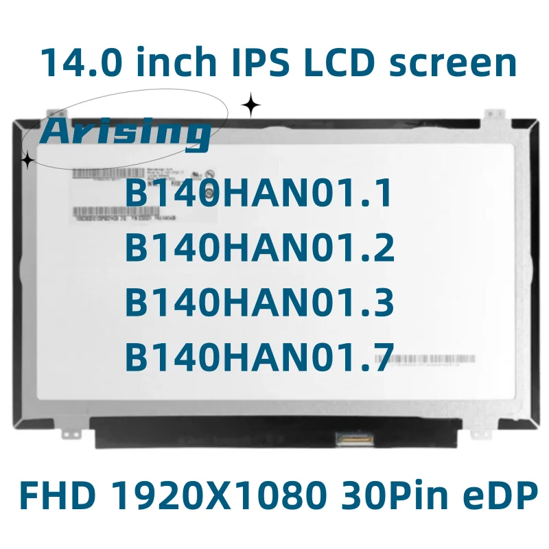 슬림 노트북 FHD LCD 스크린 디스플레이 매트릭스, 14 인치, B140HAN..