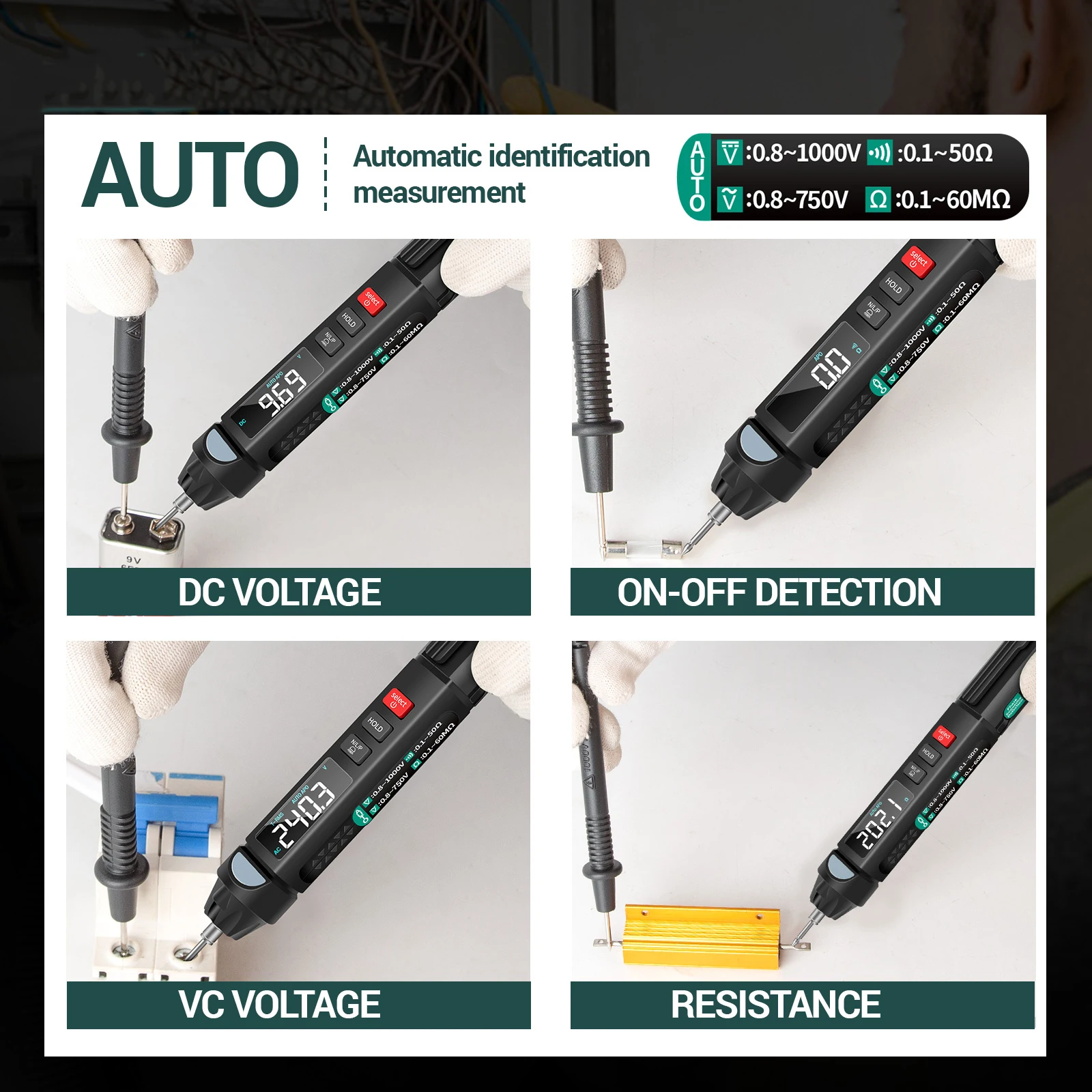 ANENG A3009/A3007/A3008/A3005A B PRO Multimeter Voltmeter Digital Multimeter Tester Auto Sensor Pen Tester Voltage Test