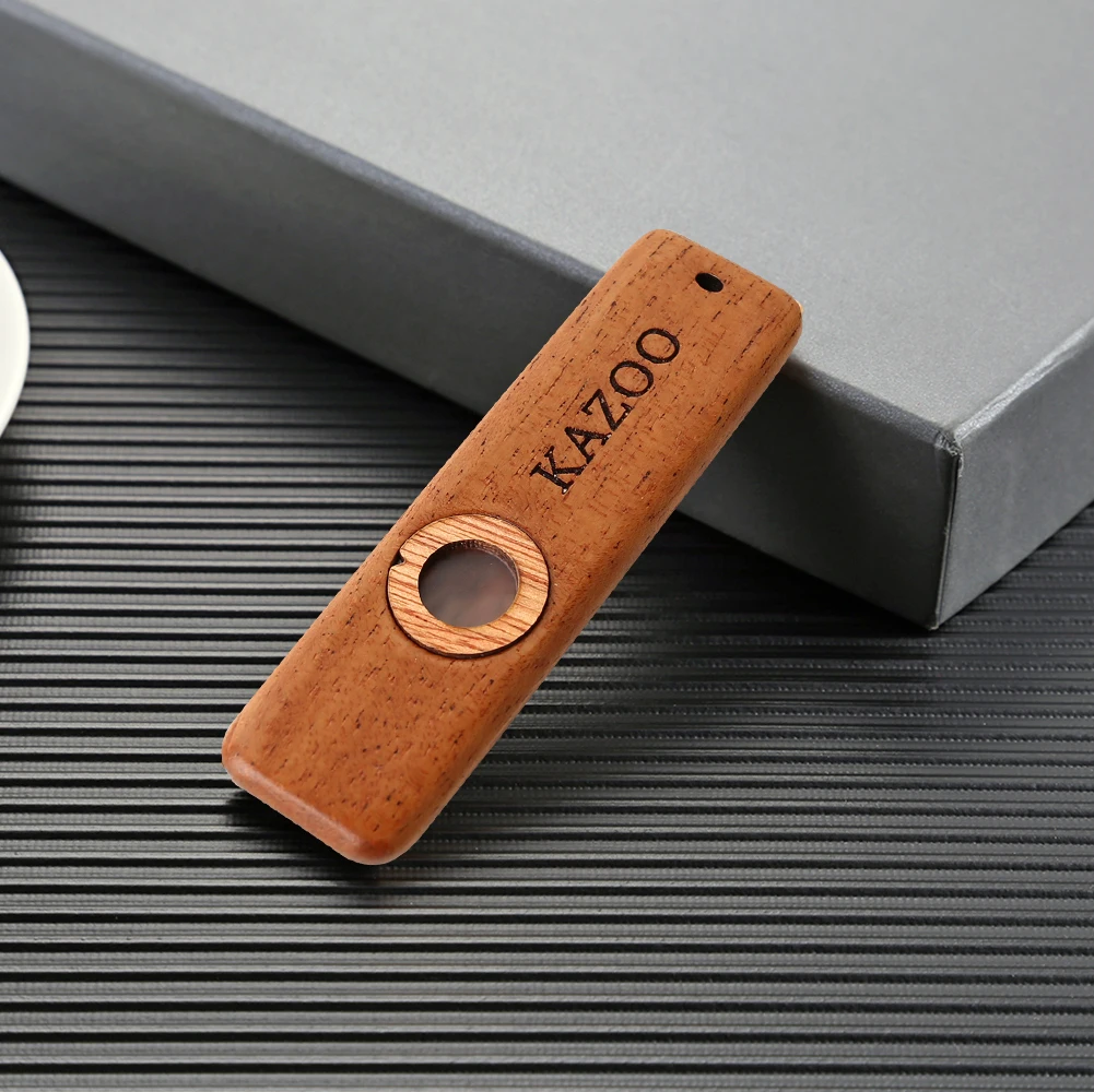 Description Picture 4 of itemWooden Kazoo Instruments Portable Wood Harmonica Guitar Ukulele Accompaniment Patry Musical Instrument for Kids Beginner Gift