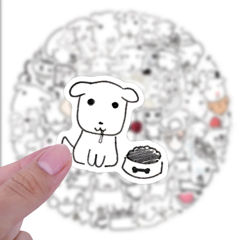 105PCS 강아지 Ganadi 만화 개 Meme 데칼 노트북 스크랩북 스케이트 보드 헬멧 가방 DIY 미적 스티커 아이 장난감
