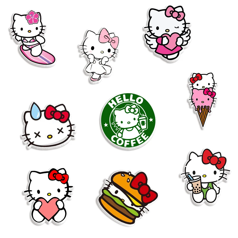 

10 шт./партия, акриловые панели Sanrio Hello Kitty в японском стиле