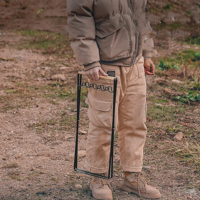 야외 캠핑 필수품: 나무 손잡이 브래킷으로 편리하고 위생적인 캠프 키친 만들기