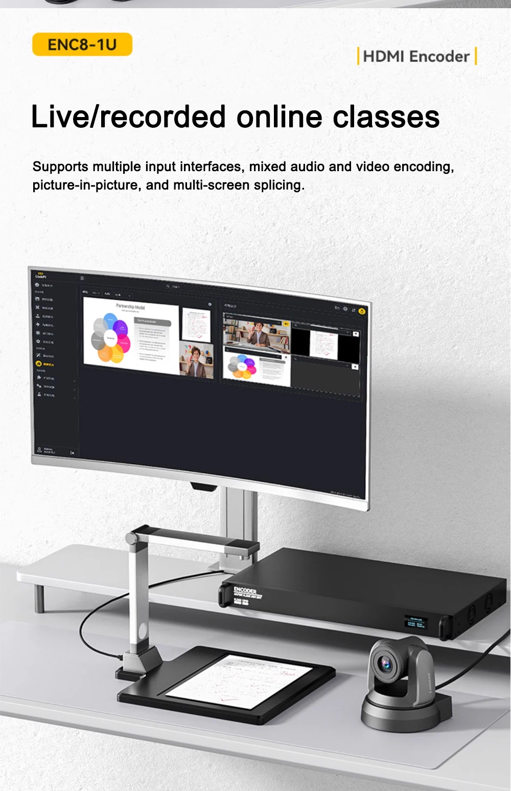 Link Pi ENC8-1U 4K-HDMI Video Codec 8-channel HDMI Encoder 1080P@60fps 4GB DDR4