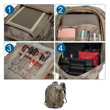 Outdoor 3 Day Expandable Backpack Military Tactical Hiking Bug Out Bag Men Backpacks Large Capacity Military Tactical Hiking 6