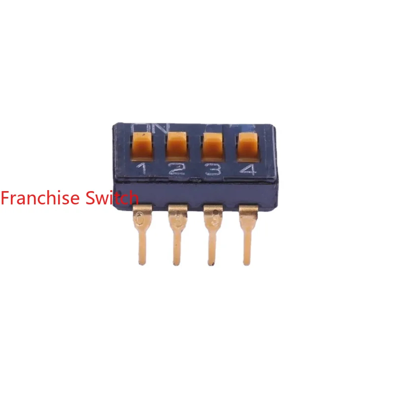 

10PCS SSGM140100 In-line Dip Switch 4-bit 4P Spacing 2.54MM Piano Key Type Coding