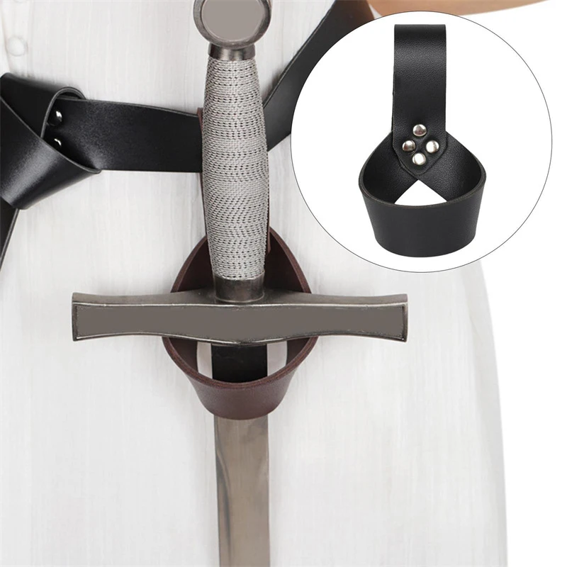 Medieval Sword Sheath Cutlass Warrior Retro Style Scabbard Holder Dagger Rapier Scabbard For Cosplay Stage Party Pirate Men Sword Belt Sheath
