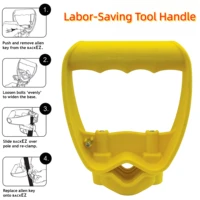 Shovel or Rake Tool Handle Labor-Saving Ergonomic Shovel Work with Garden Shovels Rakes, D Grip Ergonomic Handle Replacement 2