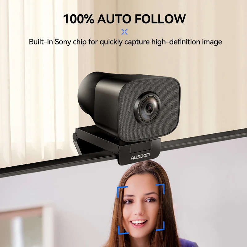 Pro Webcam com Microfones Duplos com Cancelamento de Ruído Hdr Autofoco 2k Ângulo Largo de 100 ° tipo c Reunião Transmissão ao Vivo Obs Usdom-aw930 - Imagem 3