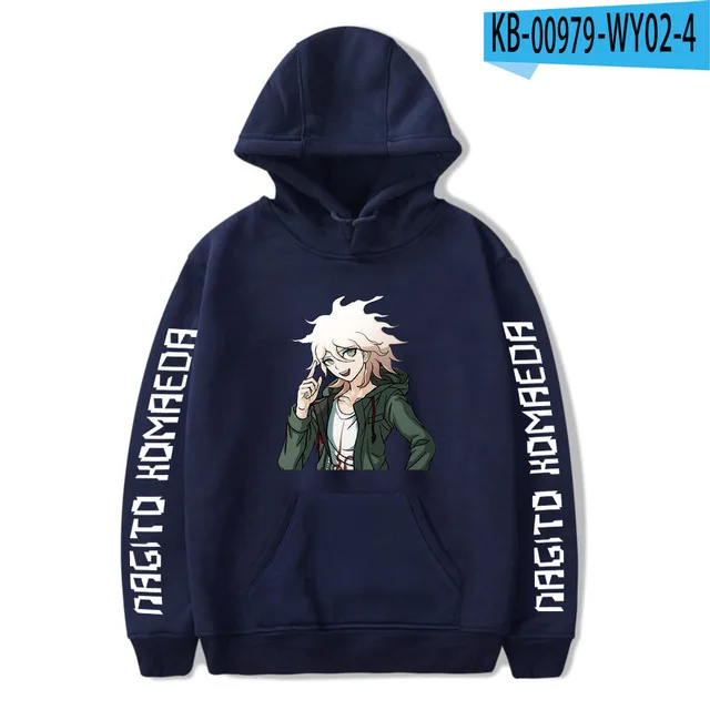 

men's and women's Streetwear hooded sweatshirt Anime Dangan Ronpa Super Danganronpa 2 Nagito Komaeda Funny loose Hip Hop Clothes