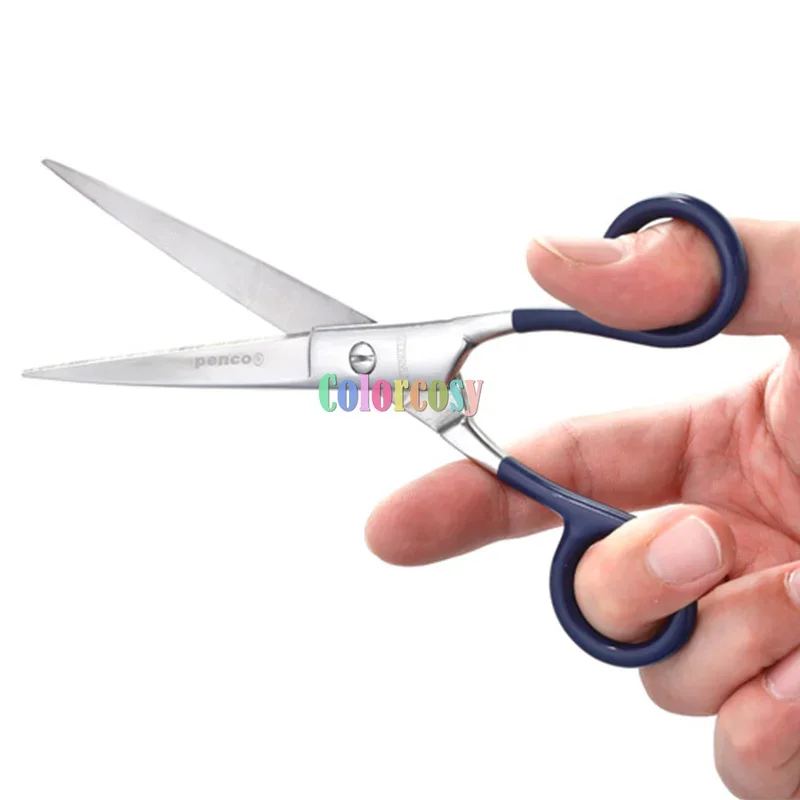 Hightide Penco Stainless Steel Scissors with PVC Coated Handle and Excellent Grip. with Clear PVC Case. Convenient To Carry
