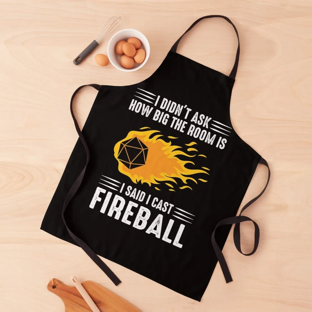 I Cast Fireball Wizard Wizard Dm Gift Ttrpg Grembiule Kitchen Wear Chef Kitchen Clothes