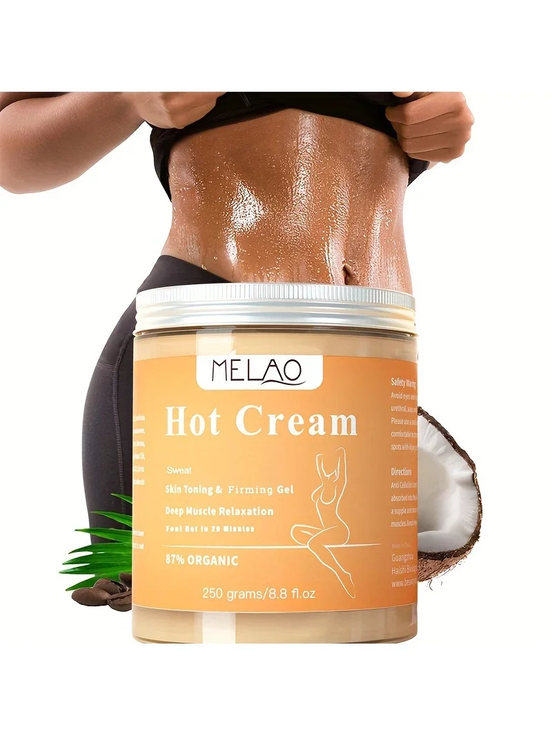 MELAO Cream Massage Gel Natural and 87% Organic Anti Cellulite Slimming Lotion Fat Burning Massage Weight Loss