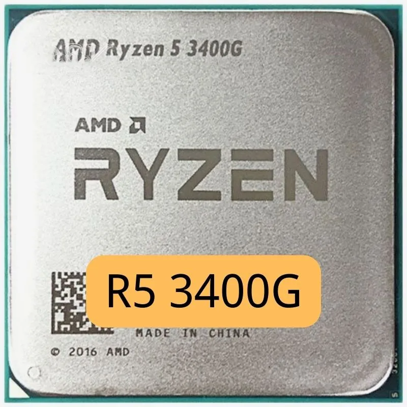 

AMD Ryzen 5 3400G R5 3400G 3.7GHz Quad-Core Eight-Thread 65W CPU Processor YD3400C5M4MFH Socket AM4