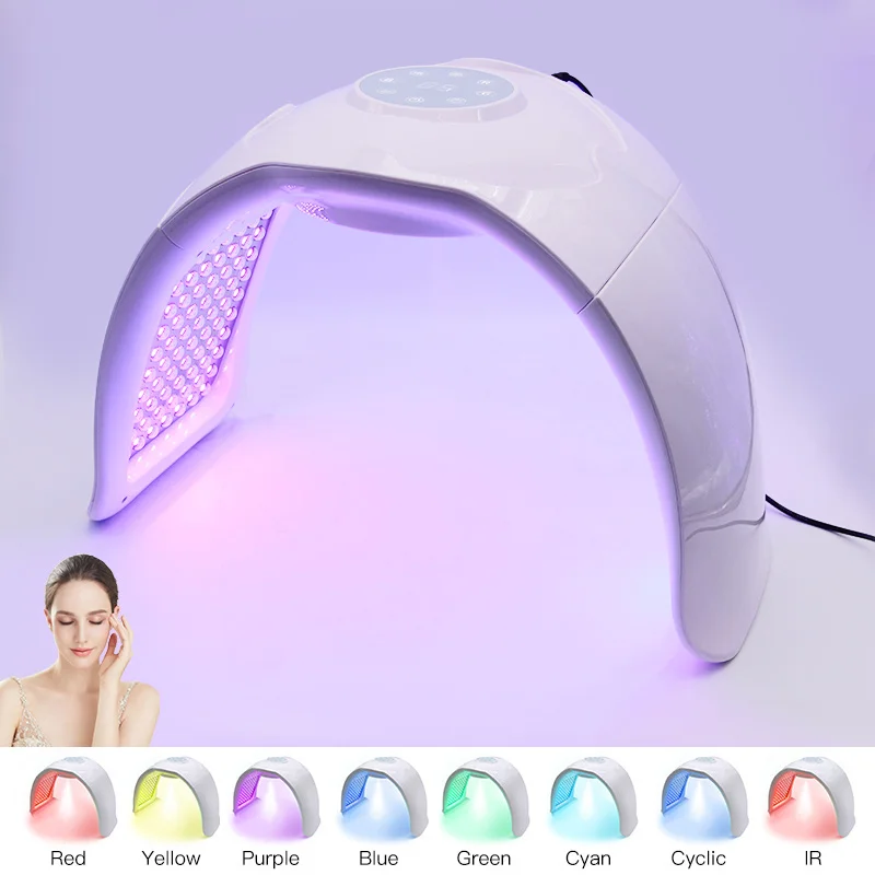 8 LED PDT Facial Mask Photon Skin Rejuvenation Instrument Firming Skin Whitening Anti-aging Anti-wrinkle Light Therapy