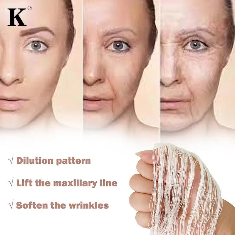 2/5/100pc/pack No Needle Silk Fibroin Line Carving Essence Collagen Facial Thread Lift Anti Aging Hyaluronic Tightening SkinCare