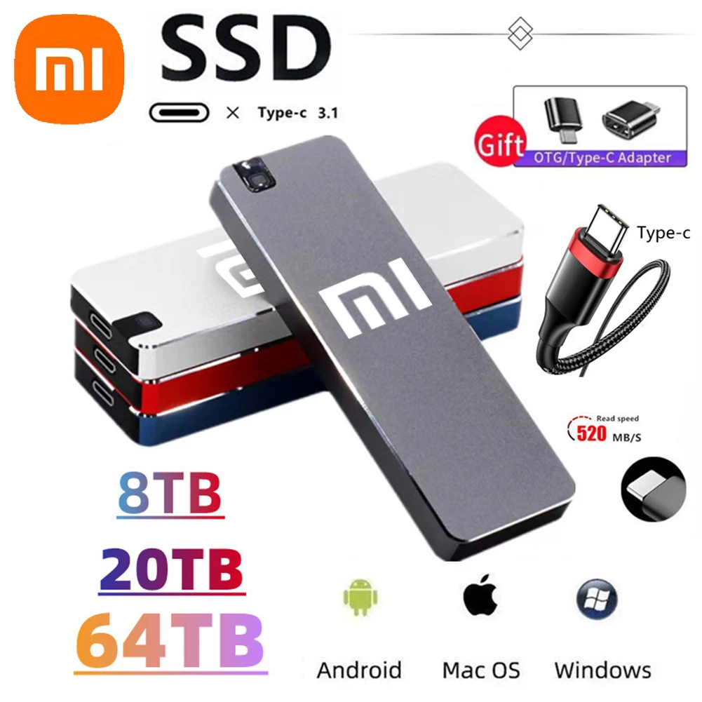 Xiaomi Original Portable SSD USB 3.1 Interface High-speed Mobile Solid ...