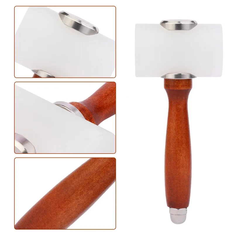 Fenrry 1Pc Leather Craft Tool Kit Leather Carving Craft Hammer Cowhide Punch Cutting Sewing DIY Tools 345g Hammer Leather Punch Tools