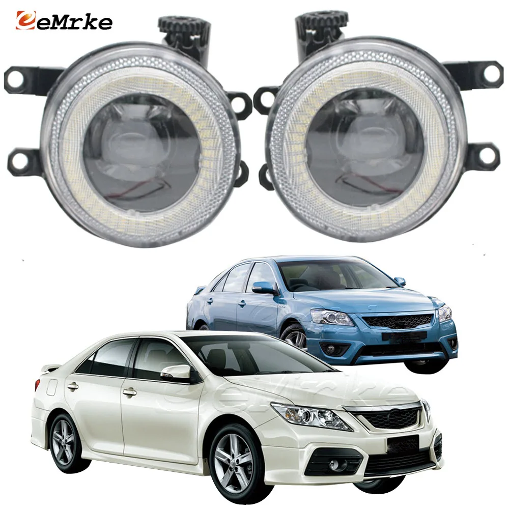 

LED DRL Lens Fog Lights Angel Eye Daytime Running Lamp for Toyota Aurion Sportivo XV40 XV50 2009 2010 2011 2012 2013 2014 2015