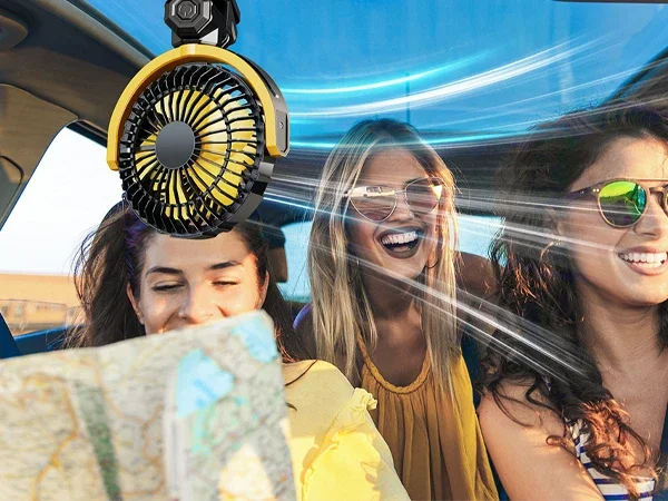 Portable Battery Powered Clip On Fan For Car Visor 360 Rotation_voghion.com