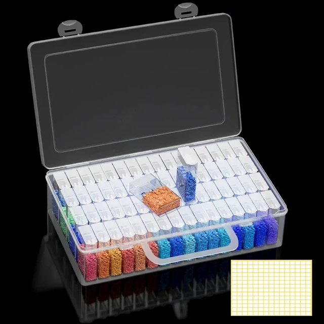 ARTDOT Storage Box For 5D Stitch Diamond Painting Art Tools 56 64 Grid Diamonds  Painting Bag Kits Accessories New Case - AliExpress