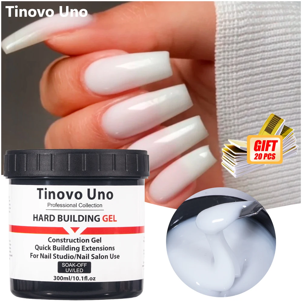 Tinovo Uno Hard Builder Gel Per Unghie Per Estensione Bianco Latte Rinforzo Sculpt Gel Da Costruzione Unghie Semi Permanenti Uv Di Grandi Dimensioni