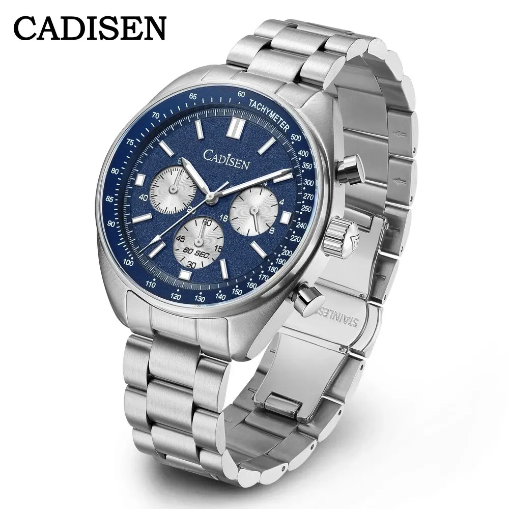 CADISEN 2024 New Men Watches Quartz Business Watches Japan VD53 Mens Clock Top Brand Luxury Watch Men Chronograph Watch for Men