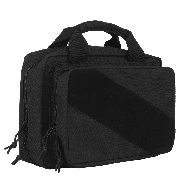 

Tactical Dual Range Bag Portable Outdoor Handgun Pistol Gun Case 9mm Magazine Pouch Zipper Handbag 1911 Beretta CZ 75 Taurus G2C