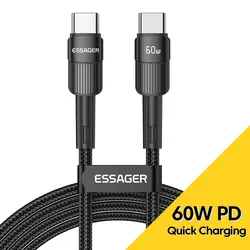 High-Speed 100W USB-C to USB-C Charging Cable - 0.5m (60W Black)
