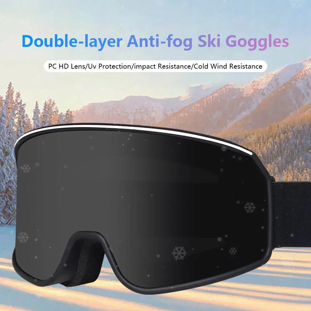 

Ski Goggles for Men Women Double Layer Anti-fog Windproof Sand-proof Snow Goggles For Winter Skiing Skating Cycling