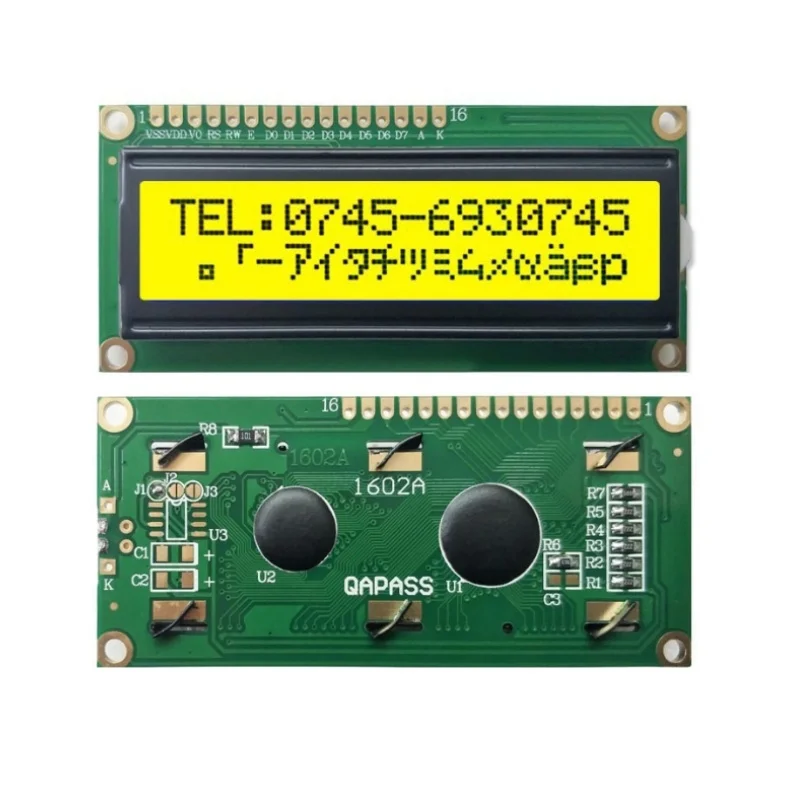 LCD1602 Module 16x2 Character LCD Display Module Blue/Green Screen IIC/I2C 5V Green Screen and White Code
