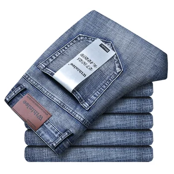 Wthinlee 8 Models Spring Autumn Business Jeans Men Casual Straight Stretch Fashion Classic Work Denim Trousers Brand Clothing 1