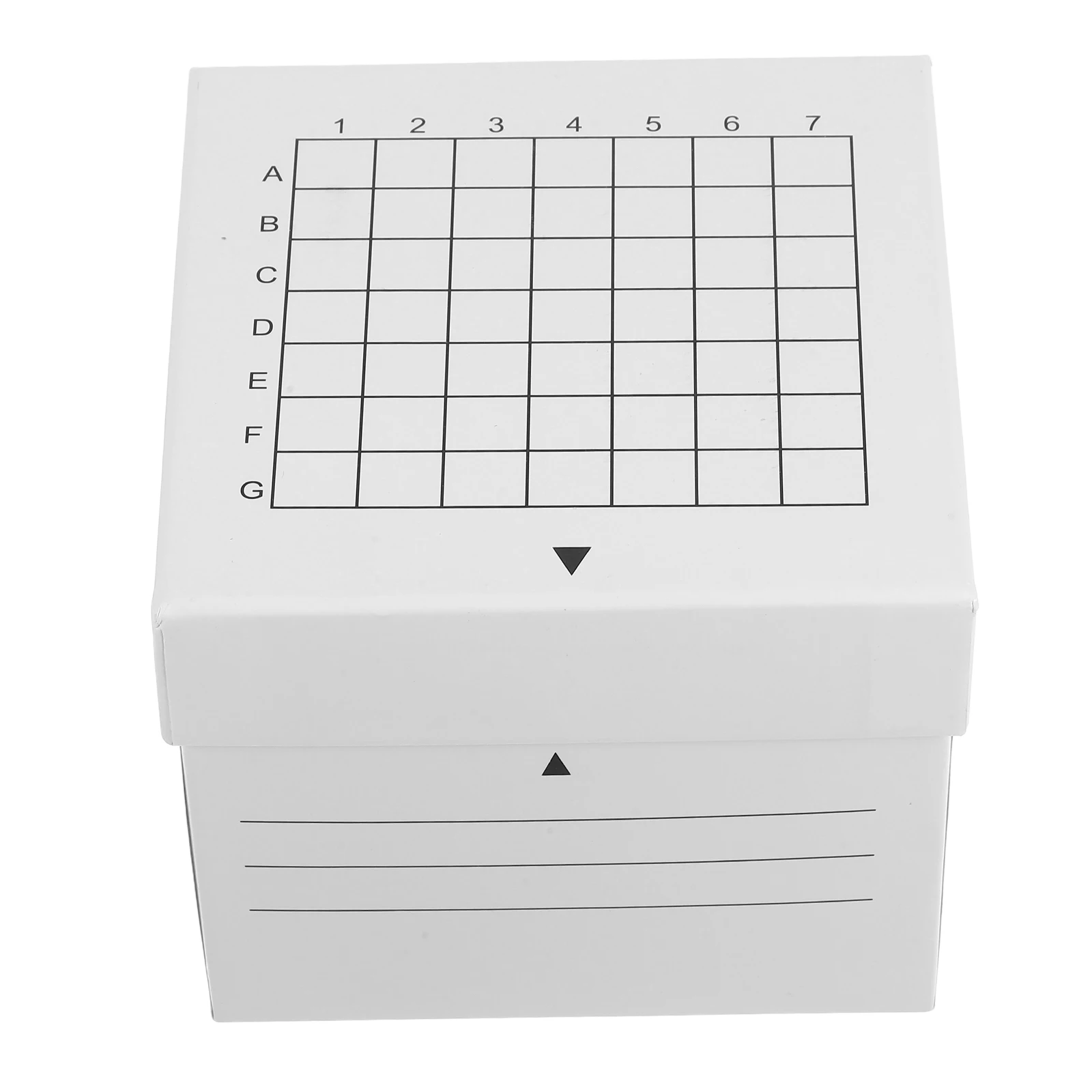 Lidded Storage Bin For Laboratory Use Test Tubes Container Paper Freezer Box With Compartments For Organized Lab Freezer Storage