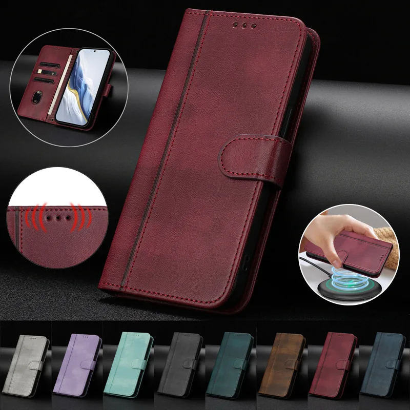 Vintage Leather Wallet Phone Case - Stylish Protection