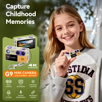 G9 4K Retro Mini Keychain Thumb Camera Built-in Flash Outdoor Sports CameraVideo Shooting Children Multiple Filters Camera 2026 4