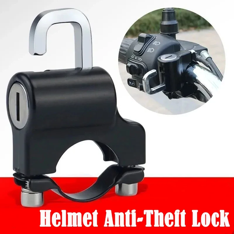 

Helmet Lock Motorcycle Electric Vehicle Alloy Anti-Theft Fixed Lock Multifunction Holder Bracket Hook Moto Handlebar Accessories