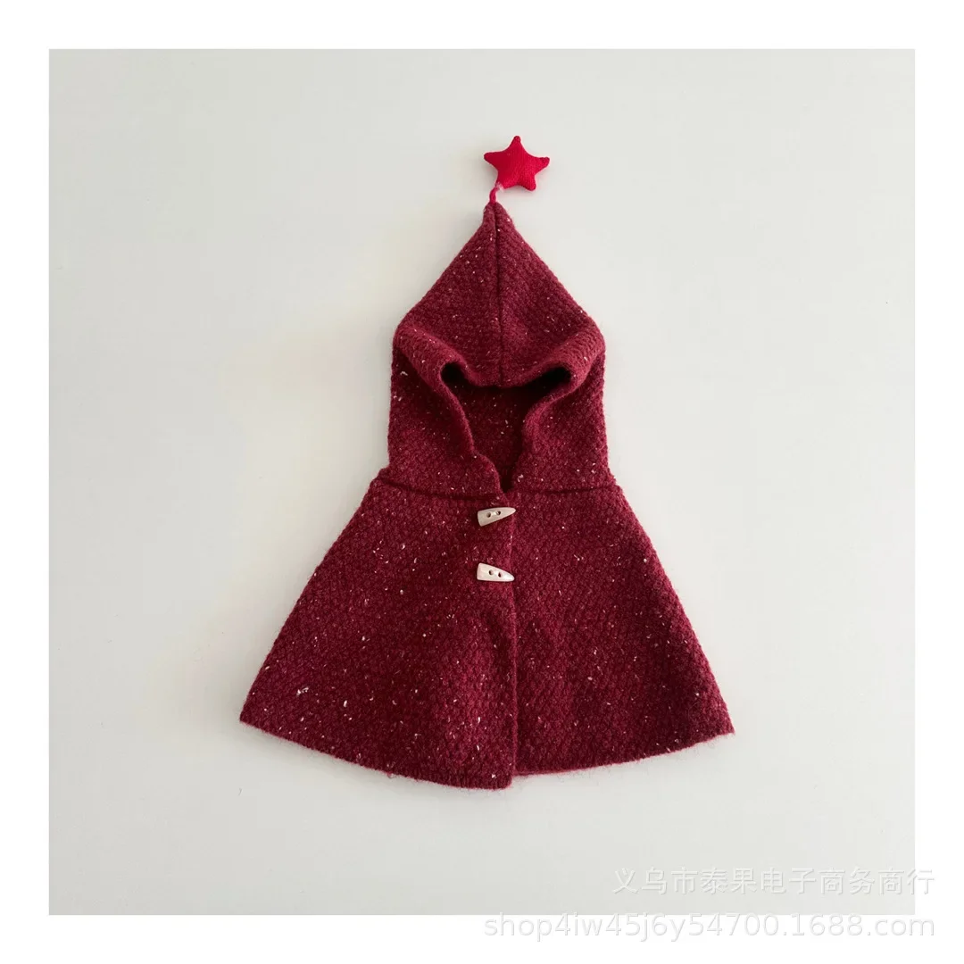 Cute Star Pattern Winter Hat and Shawl for Kids