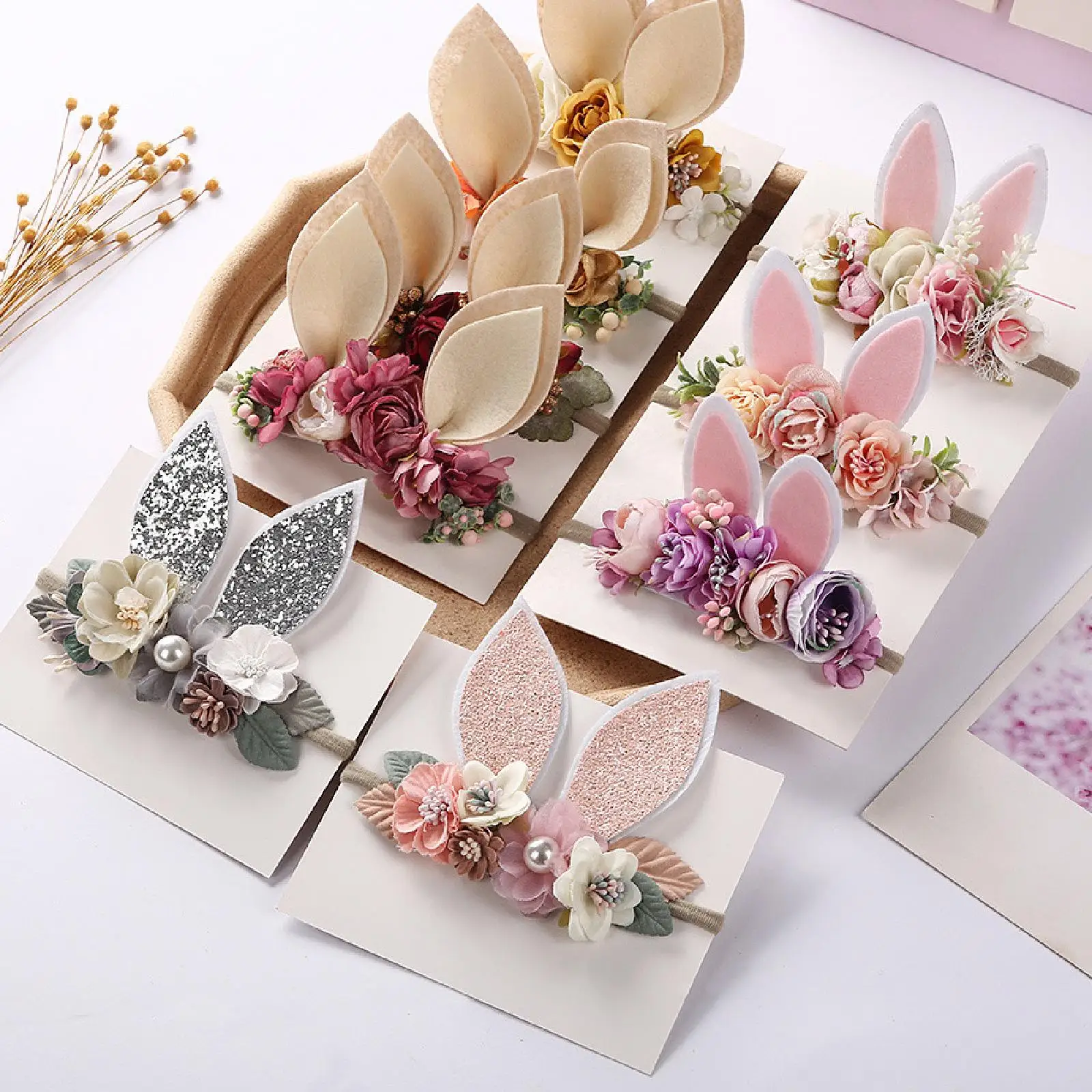 Animal Ears Headband Festival Cute Decor Kids Elastic Headband Girls Headwear Hair Styling Accessories for 0-4 Years Girls Kids