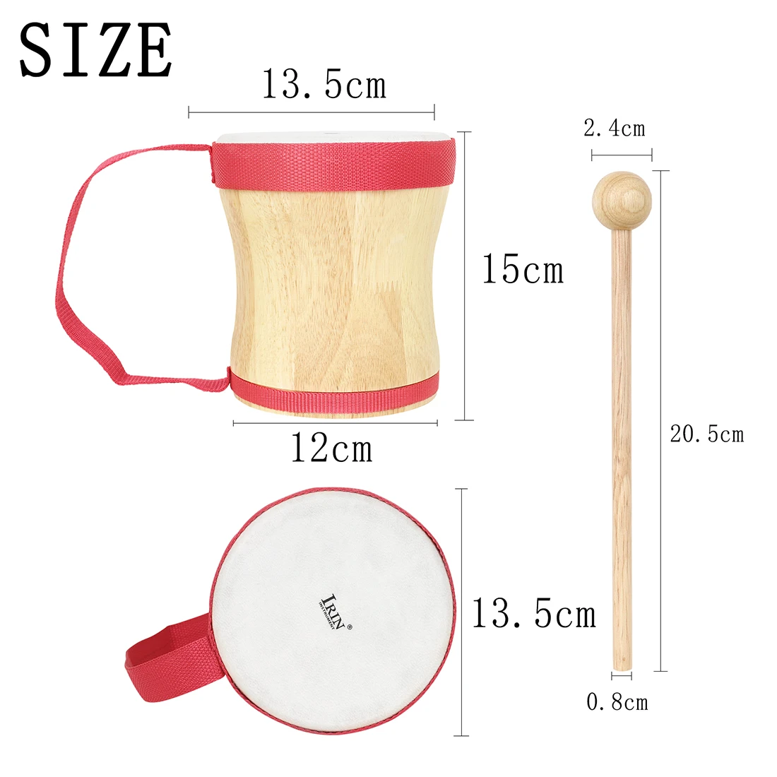 Indian Drums Professional Hand Drums Wooden Sheepskin with Drumsticks Percussion Instruments Children's Music Gifts musical percussion instruments wooden hand drum