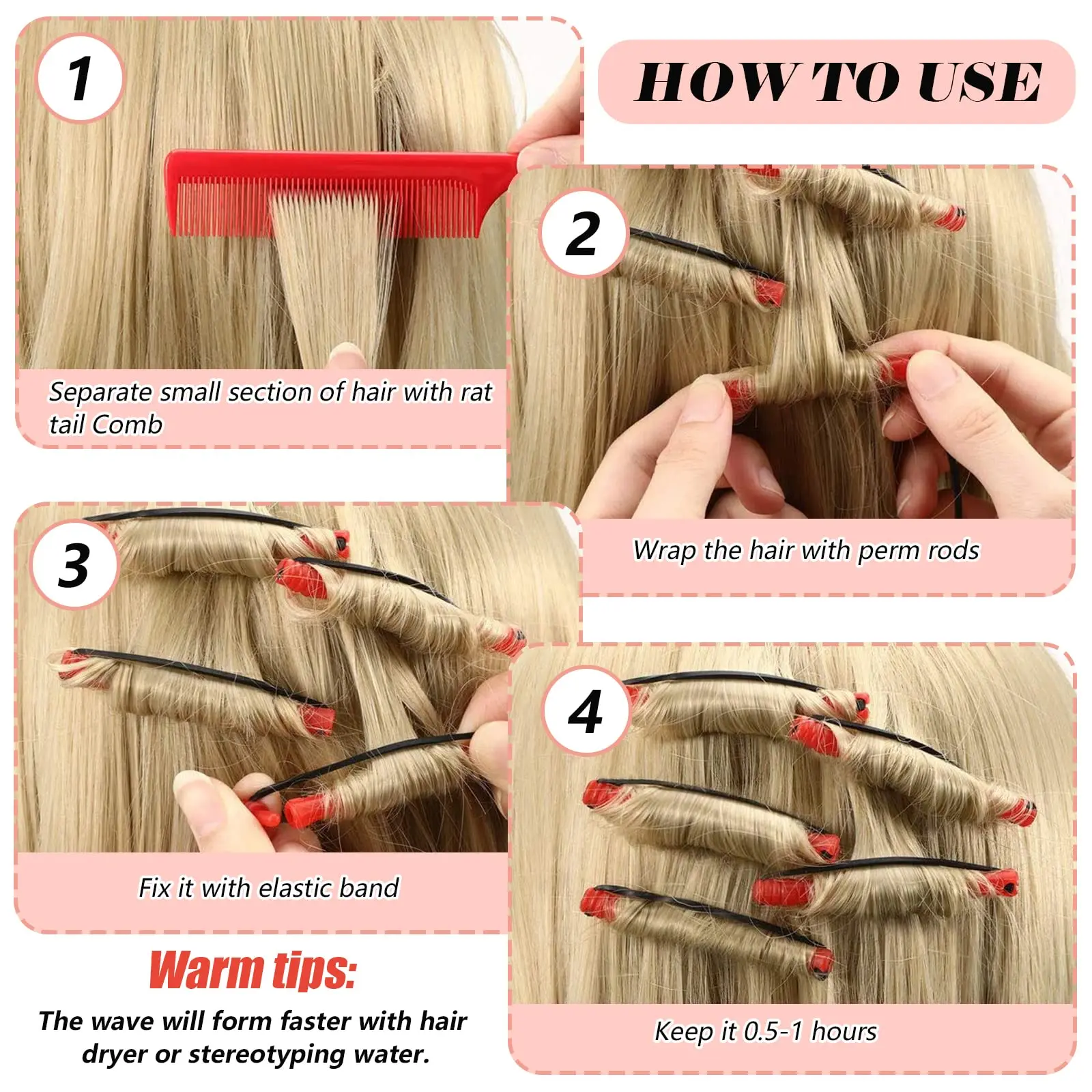 Hair Roller Curlers Pack of 60 Long Short Wavy Curly Hairdressing Portable Home Salon Fashion Hairstyling Supplies Girls hair styling tool hair curling tools