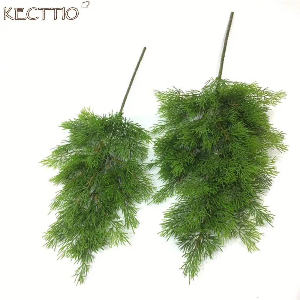 

Green Xmas Pines Festival Home Decor Hotel Decoration Leaves Branch Cypress Leaf Pine Needle Leaves Artificial Plant