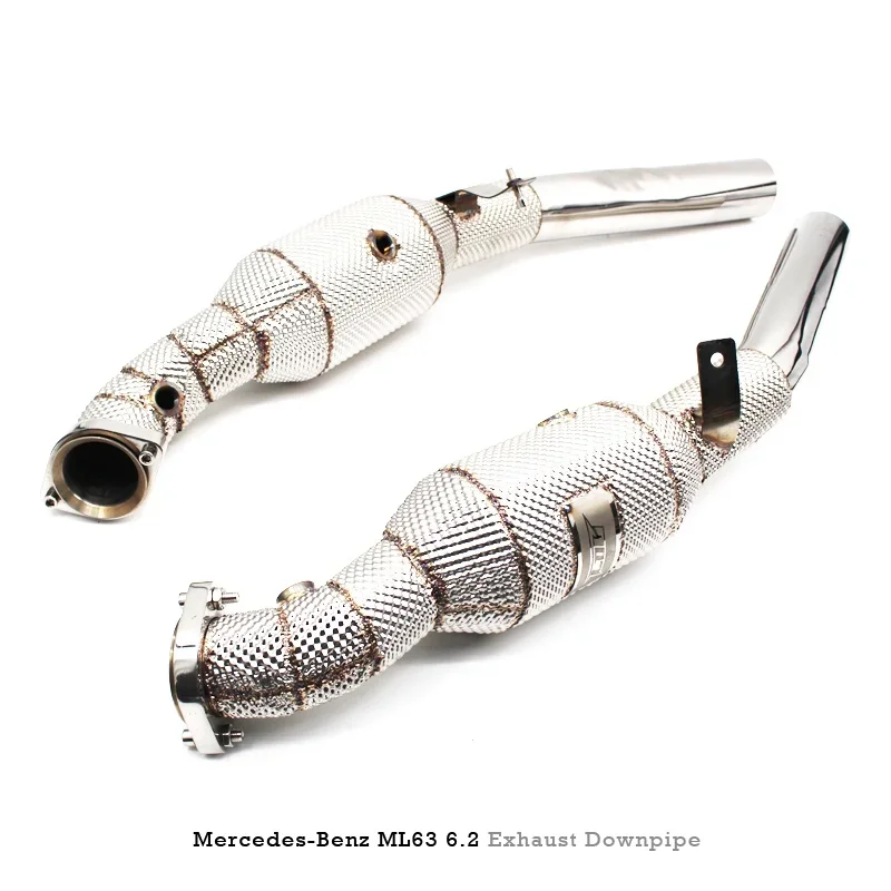 Head Section High flow Pipes branch downpipe Exhaust Pipe with catalyst For Mercedes-Benz ML63 AMG 6.2L
