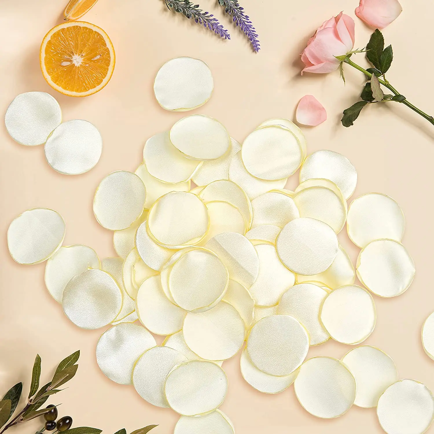 Cream Silk Rose Petals Artifical Flowers 200 Pcs/Bag for Marriage Table Decor Flower Girl Asile Petalos Wedding Accessories Artificial Rose Petals