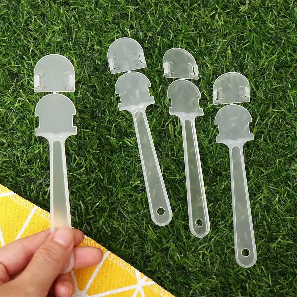 Transparent Mini Fan Handle Portable Small Plastic Fan Handle Replacement DIY Accessories 10pcs mini fan