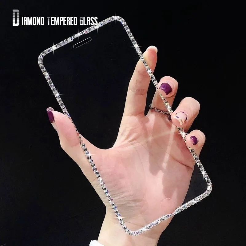 Cristal-templado-de-diamante-para-iPhone-Protector-de-pantalla-con ...