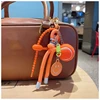 Colorful Smiling Face Backpack Pendant Creative Tennis Car Keychain Nylon Rope Decoration Hangings Ladies' Holiday Gifts 5