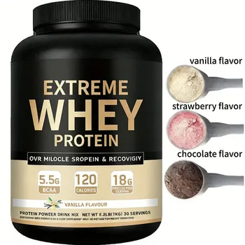Whey Protein Powder White Muscle Growth Exercise Health Product Suitable for Gym Exercise Recovery Milkshake Vanilla Flavor 1