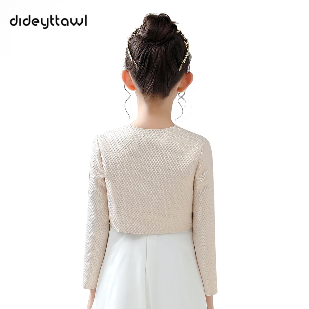Girls Coats Dideyttawl Winter Long Sleeves Girls Coat Warm Girl's Shawl Dress Party Outerwear Coats Shrug Match For Dress