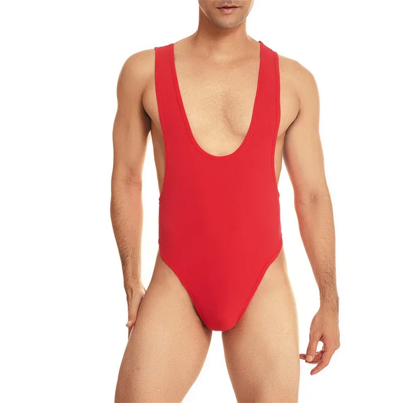Sexy Men Undershirts Seamless Bodysuits Leotard Sports Fitness Underwear Wrestle Singlet Jumpsuits Sleepwear Sportwear One-piece