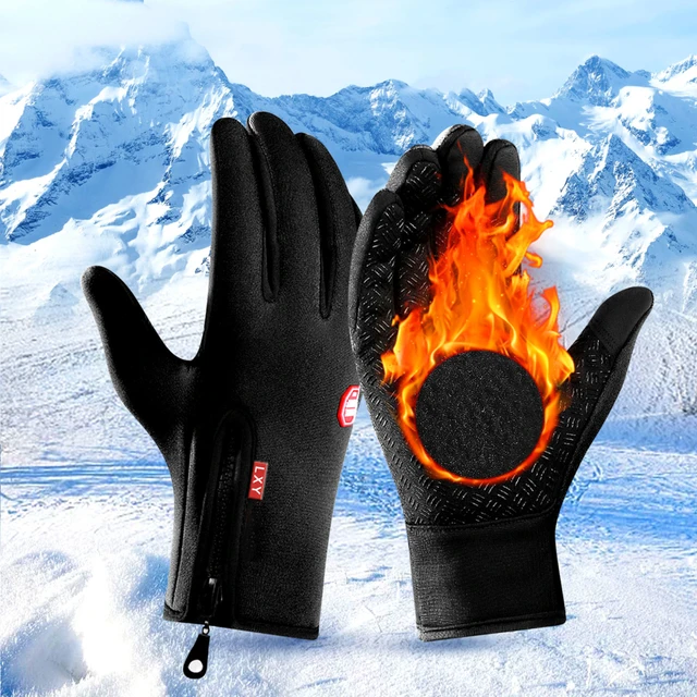 Guantes de invierno impermeables para hombre y mujer, resistentes al  viento, para deportes, pesca, pantalla táctil, conducción, motocicleta,  esquí, antideslizantes, cálidos, ciclismo - AliExpress